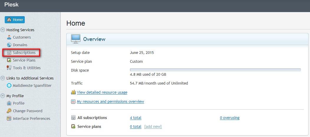 Im Reseller Hosting ein neues Webhosting einrichten
